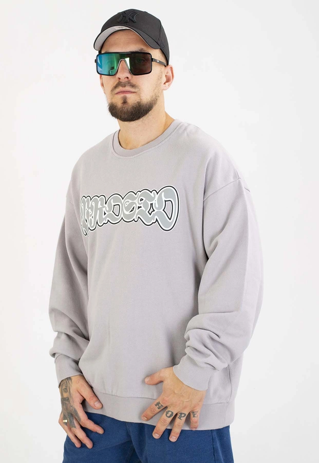 Bluza Prosto Bez Kaptura Graffiti sprana szara