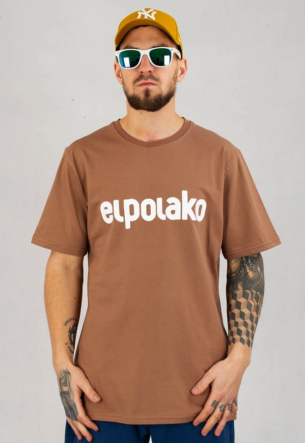 T-shirt El Polako EP Basic brązowy