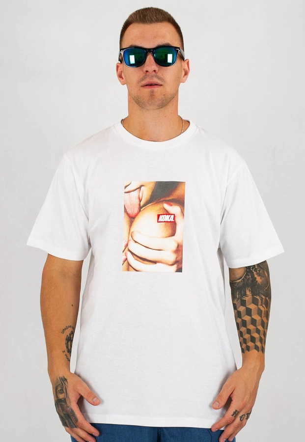 T-shirt Koka Lick biały