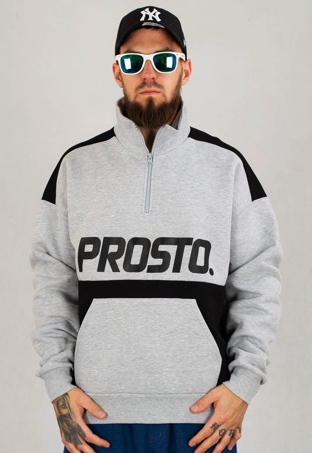 Bluza Prosto Bez Kaptura Zip Wulk szara