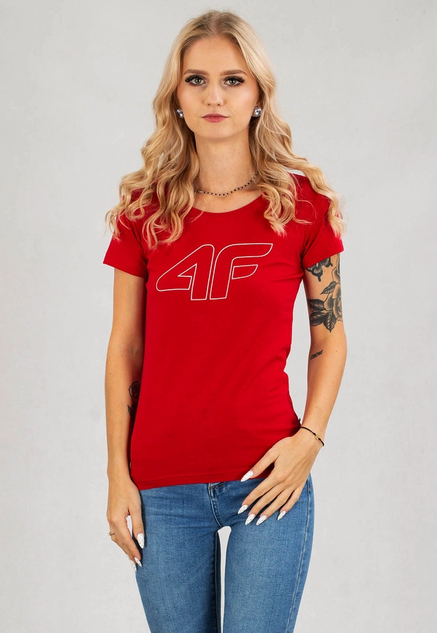 T-Shirt 4F TSD353 czerwony