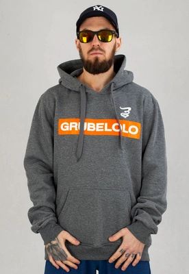 Bluza Grube Lolo Pasek grafitowo pomarańczowa