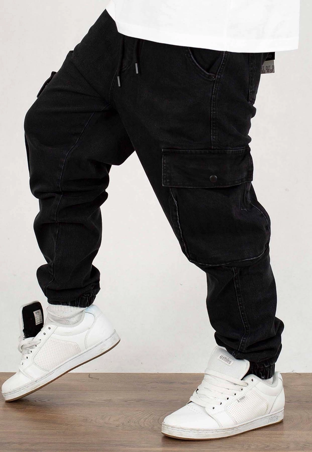 Spodnie I8 Denim BOY19 Joggery Cargo black jeans