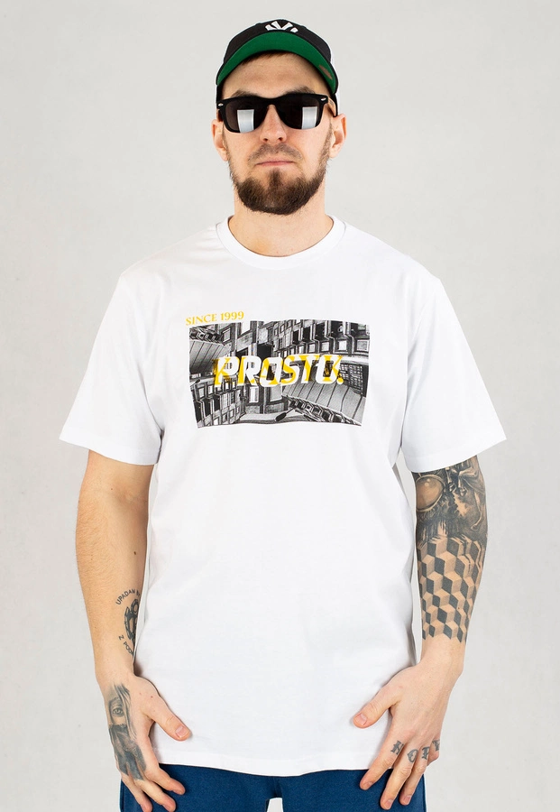 T-shirt Prosto City biały