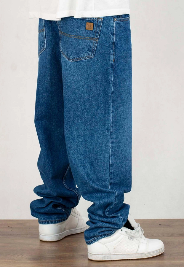 Spodnie Jigga Wear Baggy Jeans Patch blue