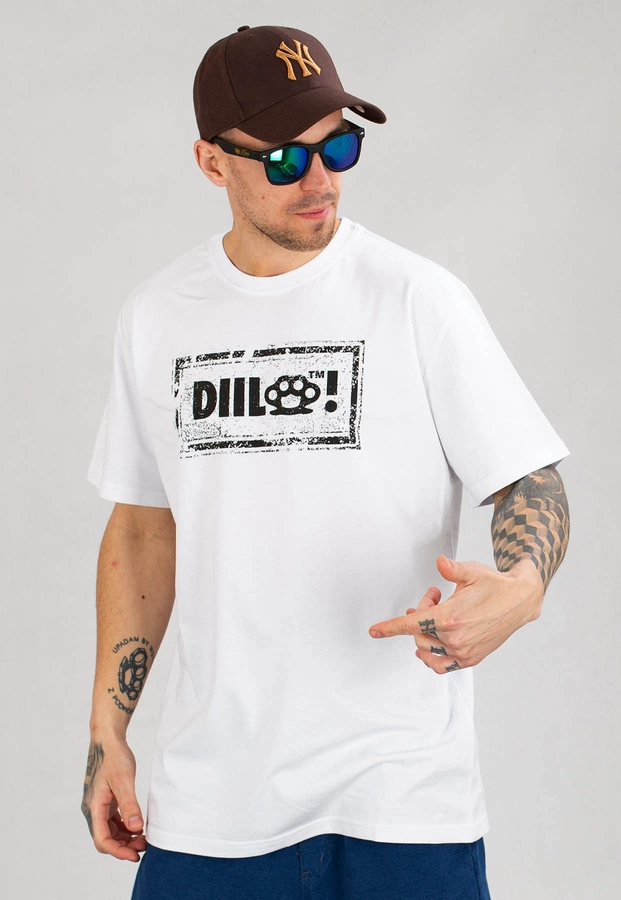 T-shirt Diil Damage biały