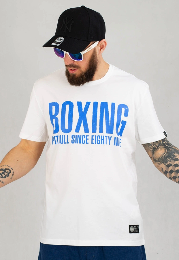 T-shirt Pit Bull Middle Boxing Champions biały