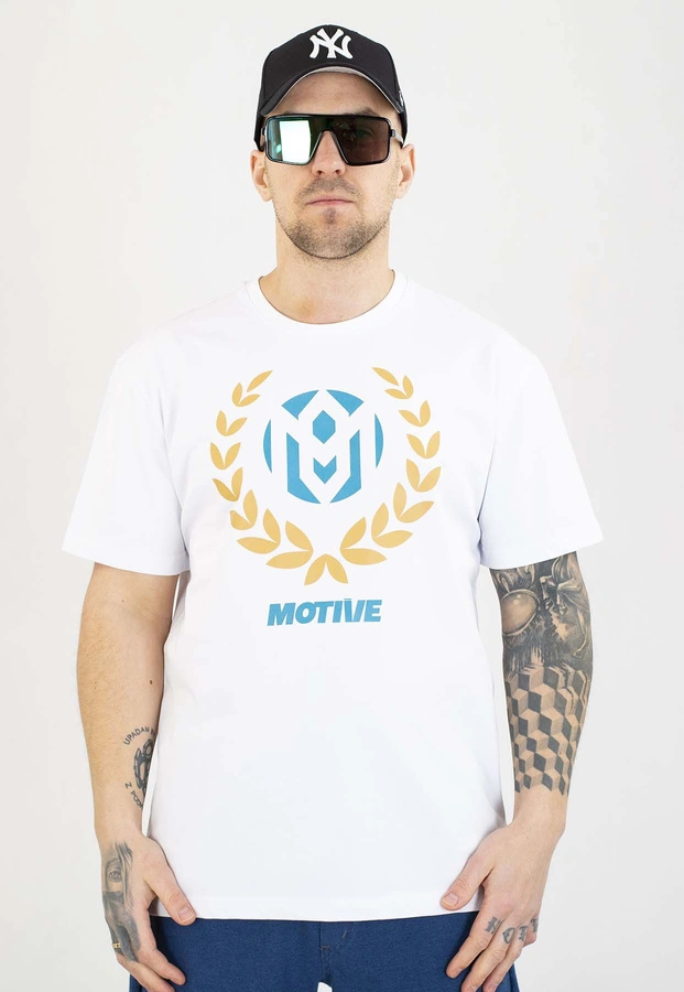 T-shirt Motive Laur Big biały