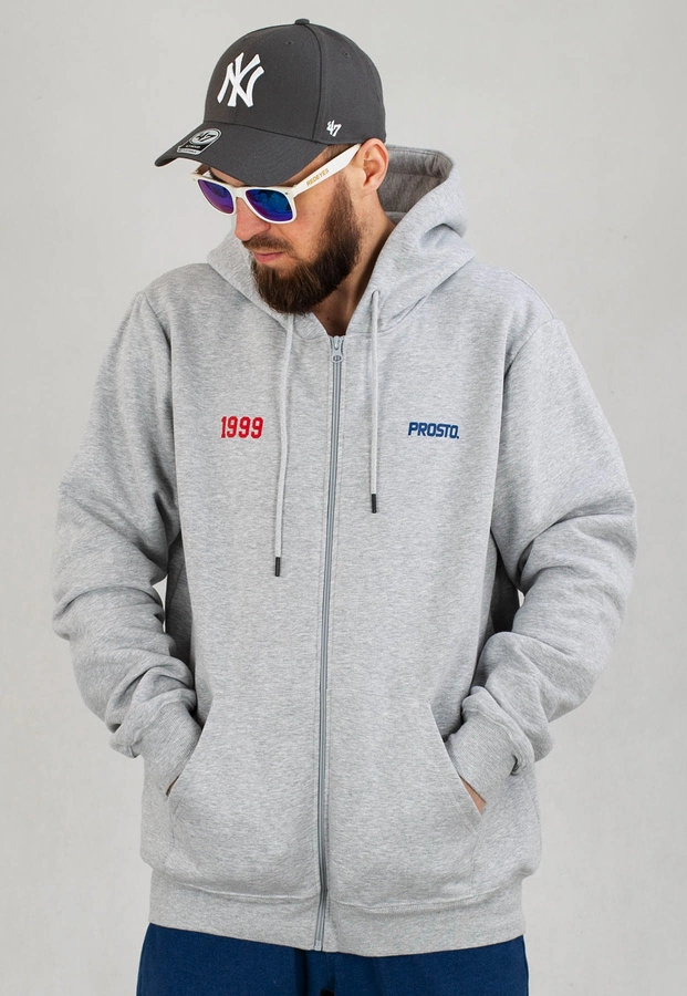 Bluza Prosto Hoodie Zip Parlor szara