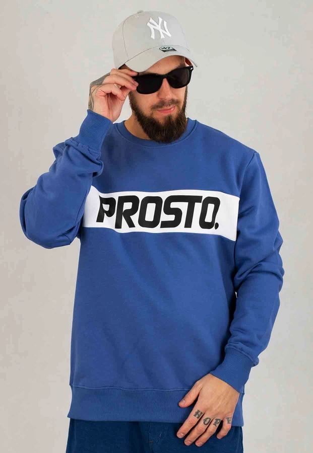 Bluza Prosto Bez Kaptura Yezz niebieska