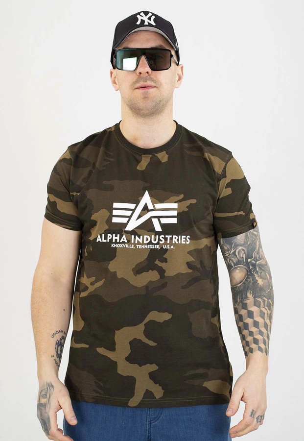 T-shirt Alpha Industries Basic 100501C oliwkowy camo