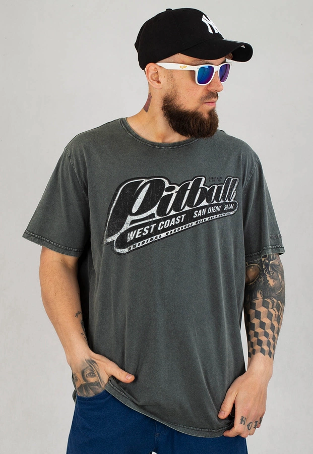 T-shirt Pit Bull Denim Washed Brand grafitowy