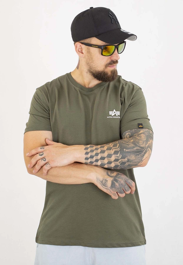T-shirt Alpha Industries Back Print 128507 oliwkowy