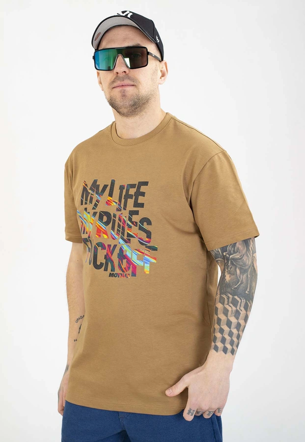 T-shirt Motive My Life cappucino