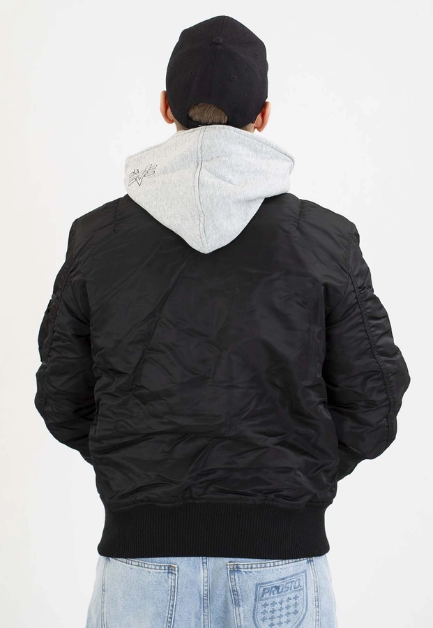 Kurtka Alpha Industries Zimowa MA-1D-Tec 183110 czarno szara
