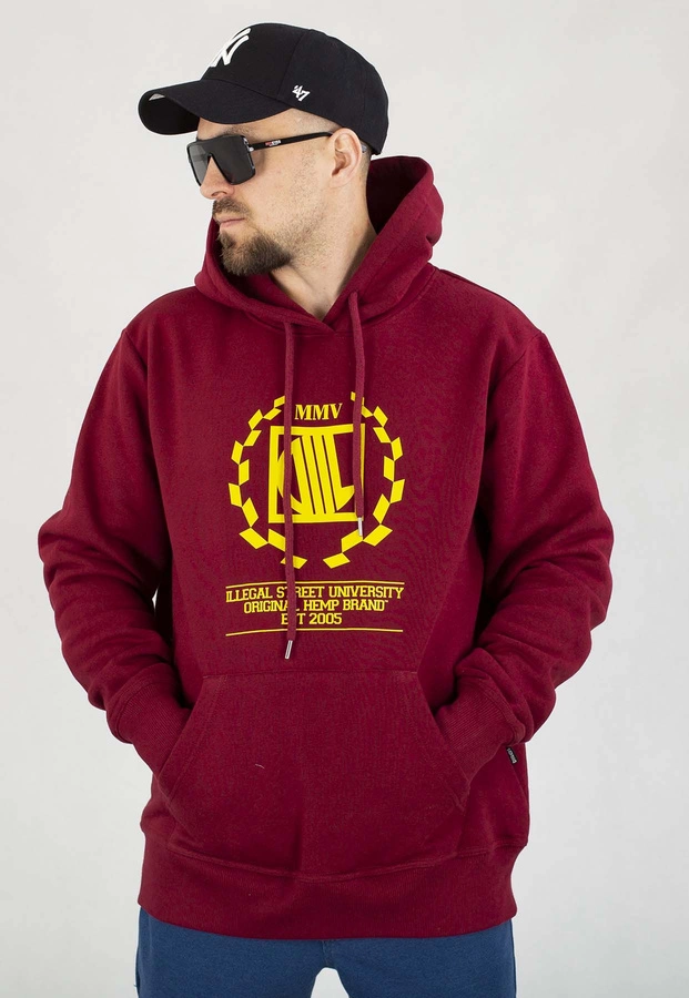 Bluza Diil Z Kapturem Laur bordowa