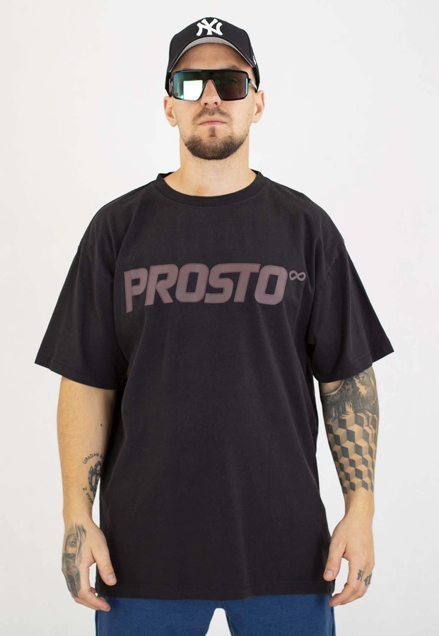 T-shirt Prosto Big Log czarny sprany