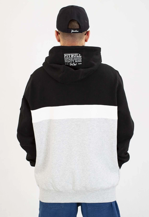 Bluza Pit Bull Z Kapturem Gibson black grey melange