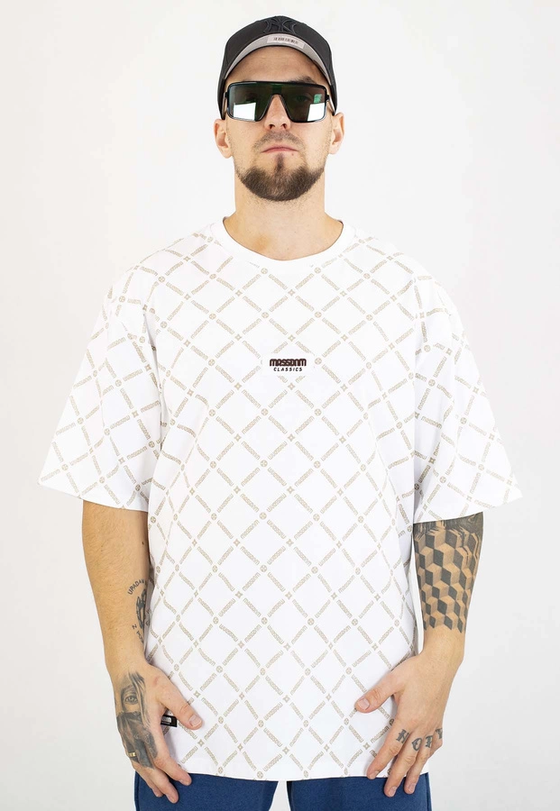 T-shirt Mass Monogram biały