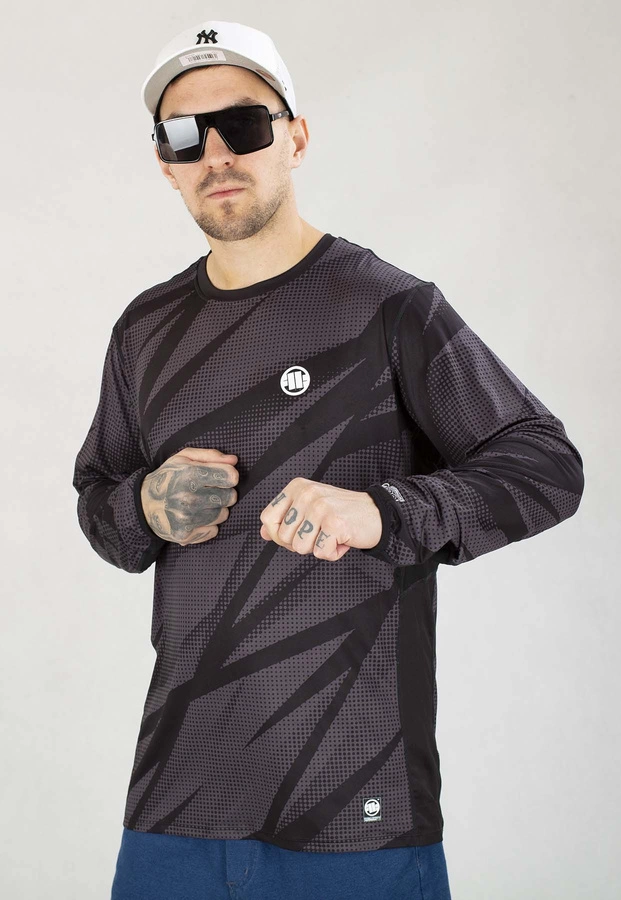 Longsleeve Pit Bull Sportowy Mesh Performance Pro Plus Dot Camo II szary