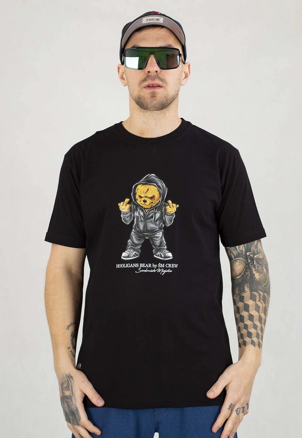 T-shirt Środowisko Miejskie Hooligans Bear czarny