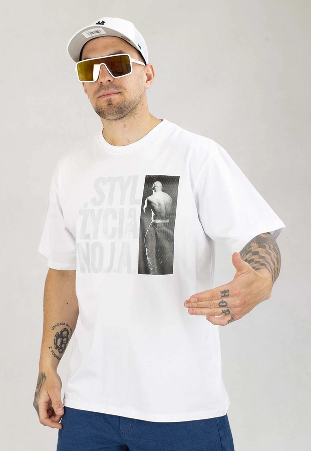 T-shirt RPS Rysiu Peja Solufka Styl Życia G'N.O.J.A. biały