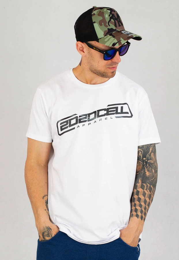 T-shirt 2020Cell Classic biało czarny