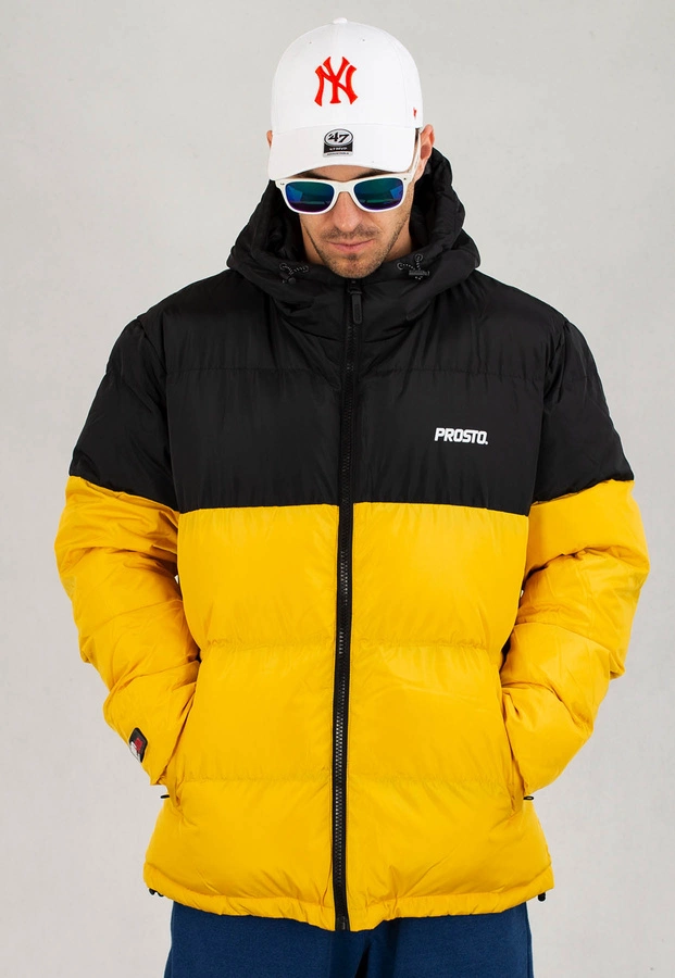 Kurtka Prosto Winter Adament Split czarno żółta