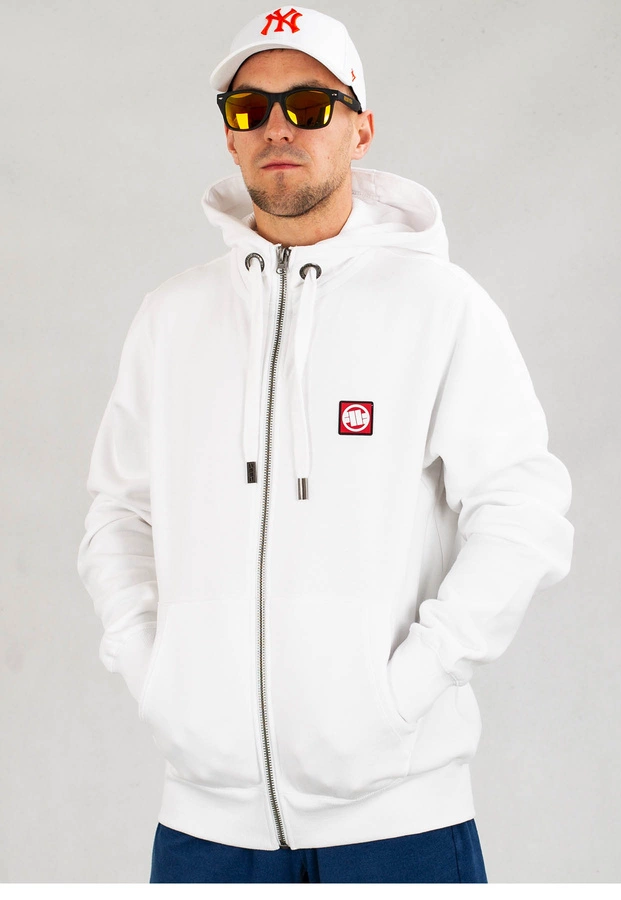 Bluza Pit Bull Z Kapturem Zip Hilltop 22 biała