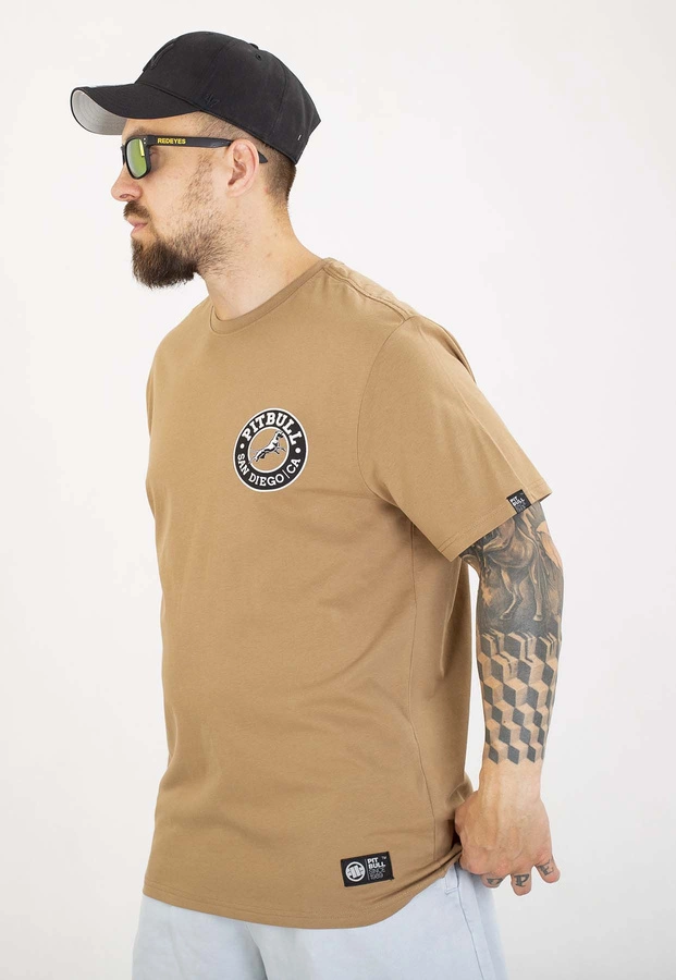 T-shirt Pit Bull San Diego Ca Black 170 coyote brown
