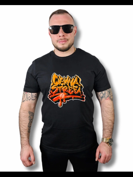 T-shirt Ciemna Strefa Graffiti czarny