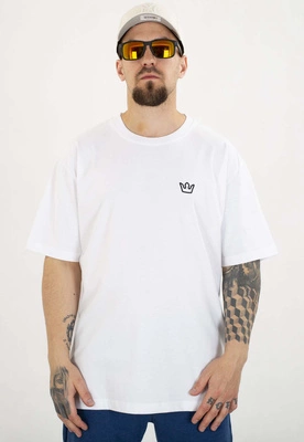 T-shirt Jigga Wear Oversize Simple Crown biały