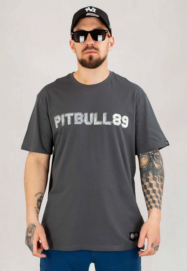 T-shirt Pit Bull Dog 89 grafitowy