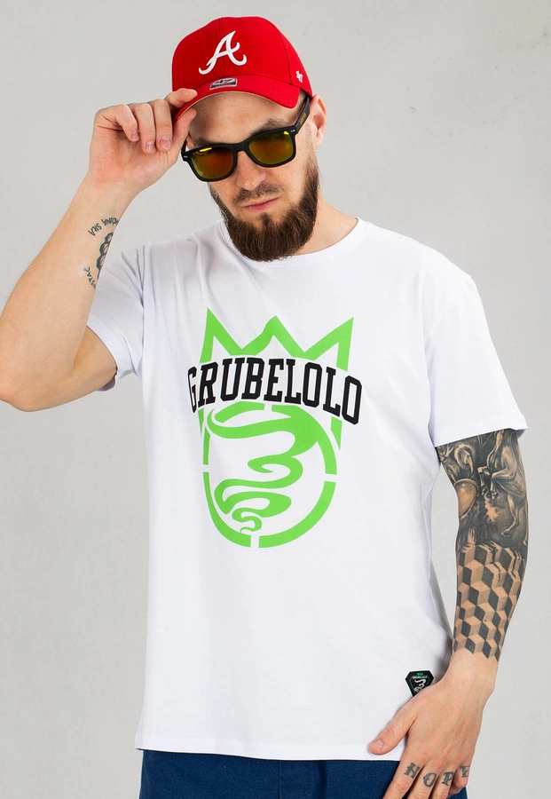 T-shirt Grube Lolo Crown biały