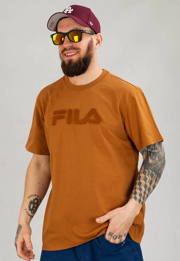 T-shirt Fila Buek FAM0279 brązowy