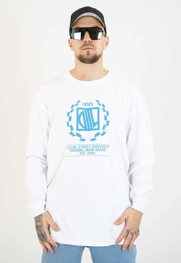 Longsleeve Diil Laur biało niebieski
