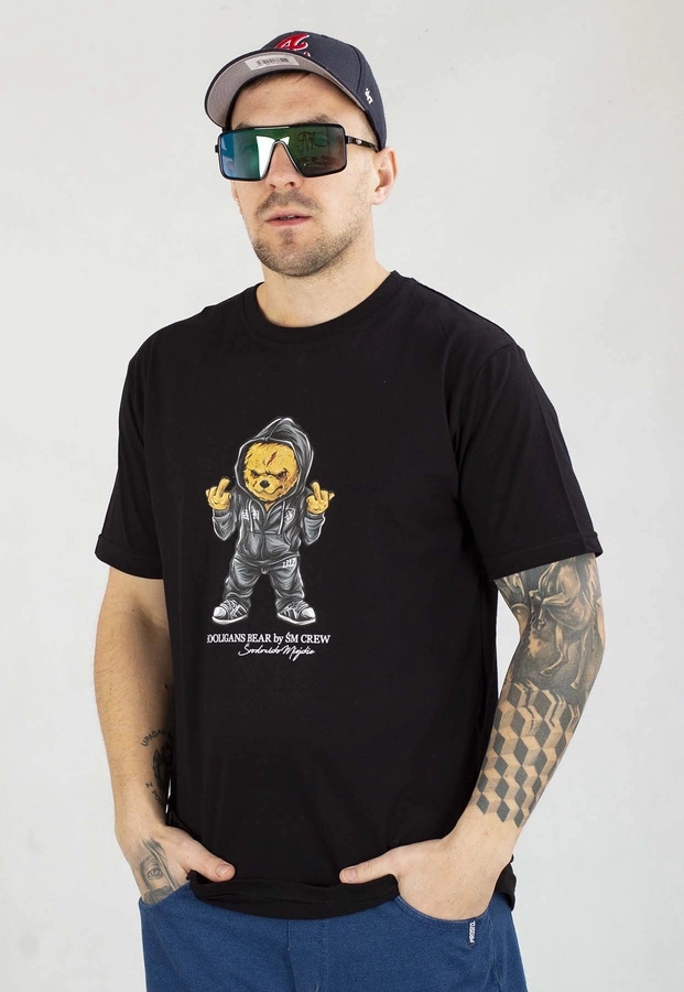 T-shirt Środowisko Miejskie Hooligans Bear czarny