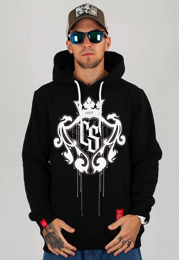 Bluza Ciemna Strefa CS Duży Herb czarno biała