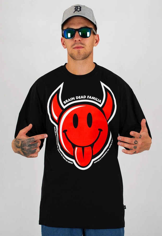 T-shirt Brain Dead Familia Diabeł czarny