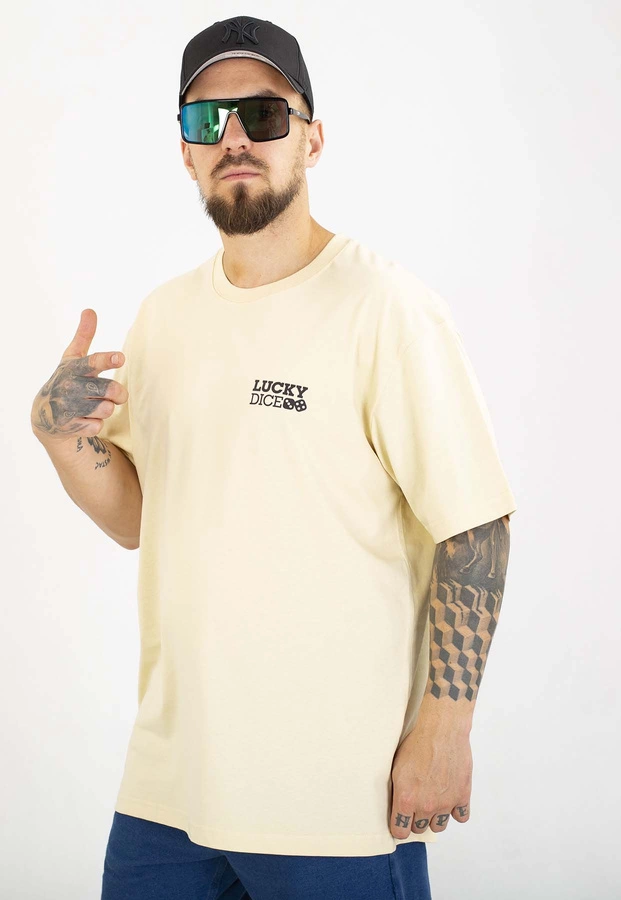 T-shirt Lucky Dice Baggy Lucky Dice Truck beżowy