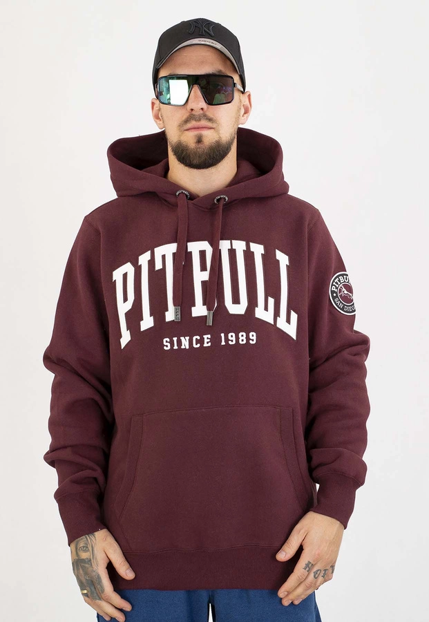 Bluza Pit Bull Z Kapturem Norton dark burgundy