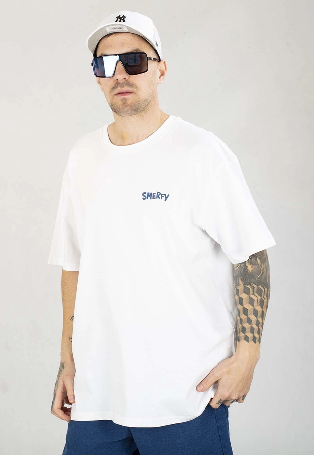 T-shirt Smerfy Baggy Scene biały