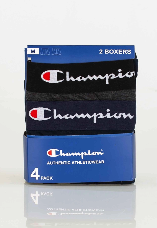 Bokserki Champion 2Pack U20002 grafitowe granatowe