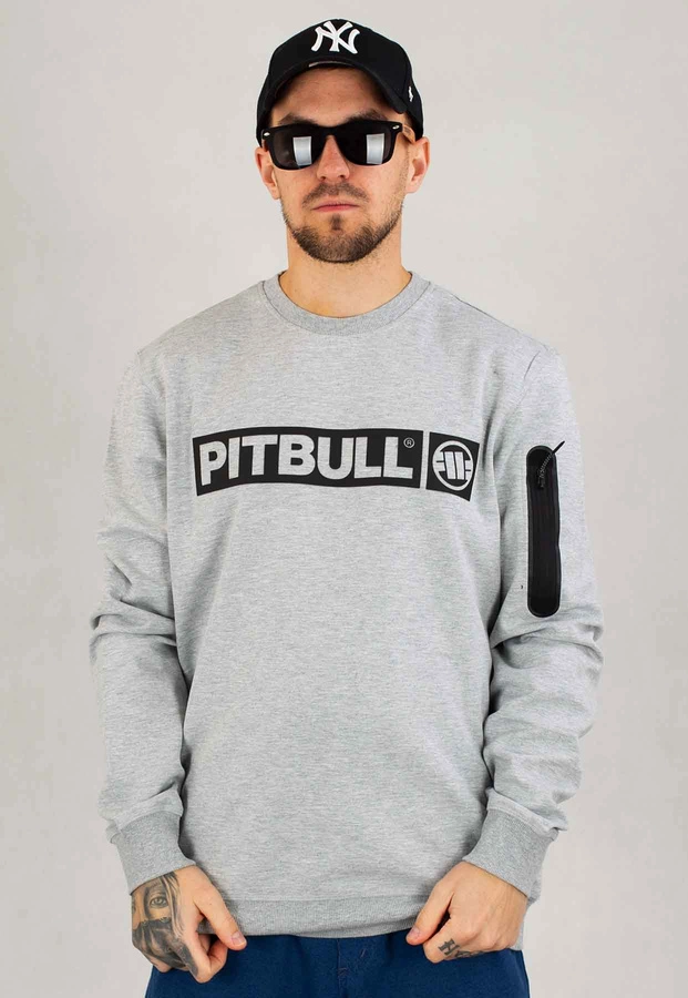 Bluza Pit Bull Bez Kaptura Beyer szara