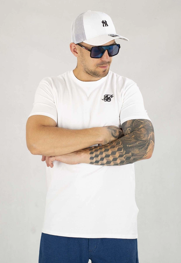 T-shirt SikSilk Essentials biały