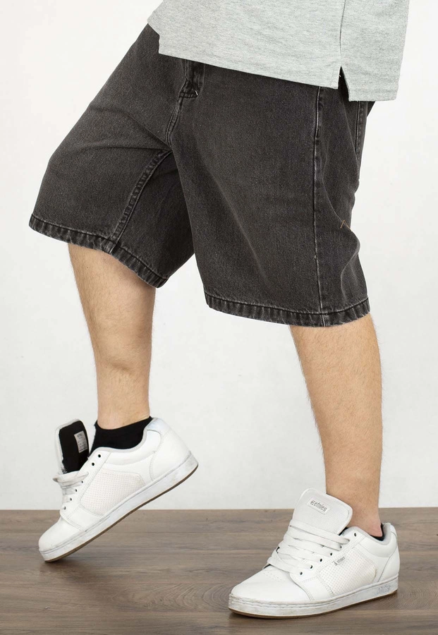 Spodenki Mass Jeans Relax Fit Box black washed