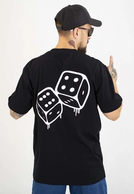T-shirt Lucky Dice Baggy LD Melt czarno biały