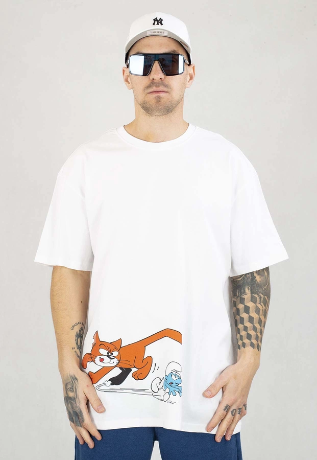 T-shirt Smerfy Baggy Adventures biały