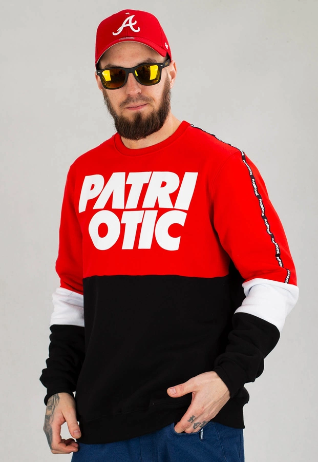 Bluza Patriotic Crewneck Cls Line biało czarno czerwona