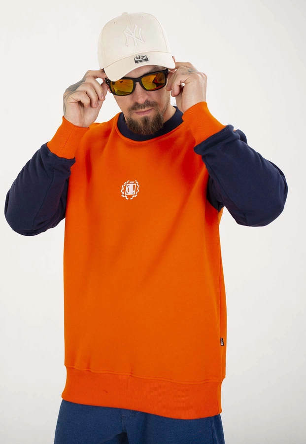 Bluza Diil Bez Kaptura Small Double pomarańczowo granatowa